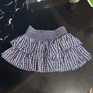 Vineyard Vines Navy and White Toddler 2T Tiered Ruffle Skirt